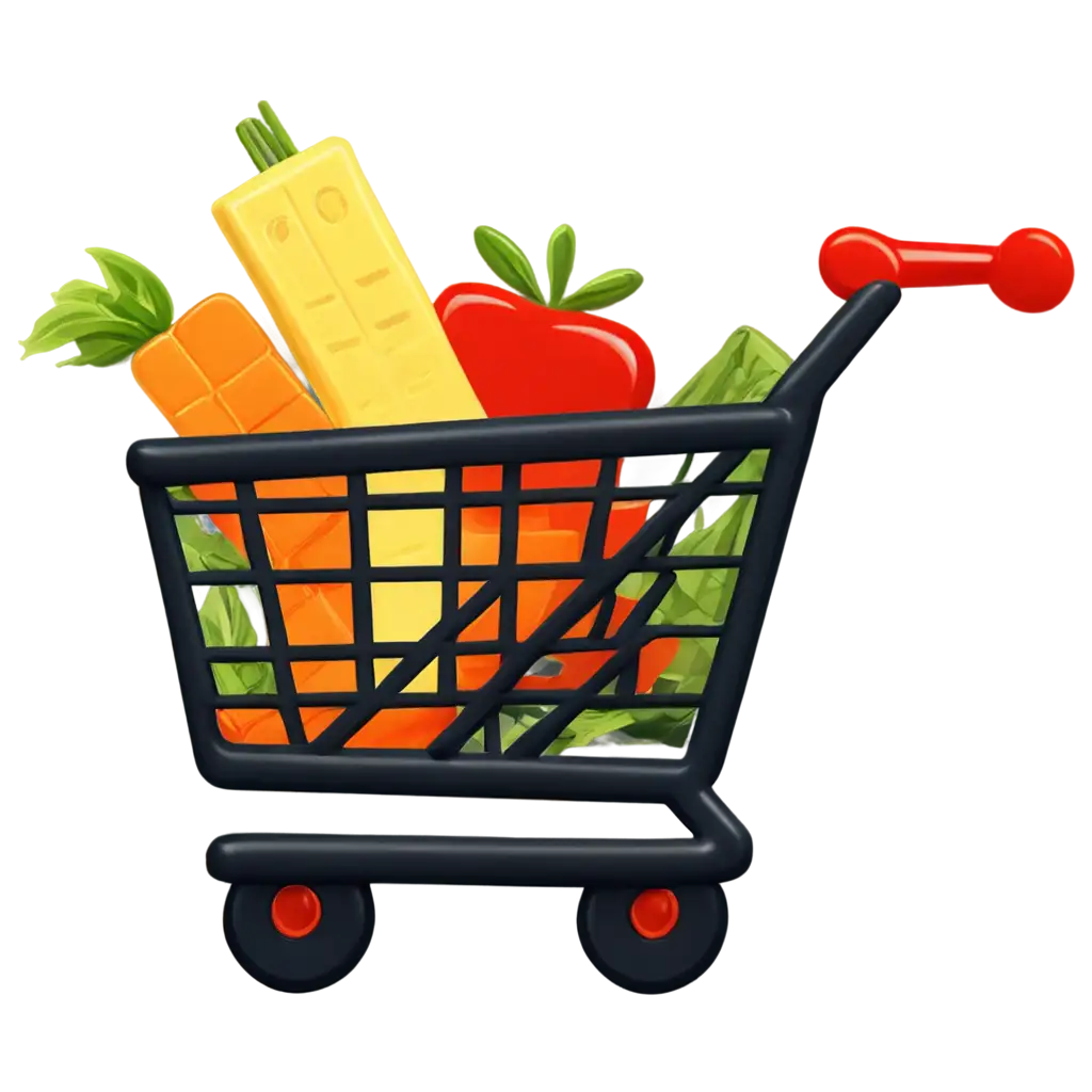 2D-CartoonThemed-Shopping-Cart-Logo-PNG-Filled-with-Groceries-for-EyeCatching-Branding