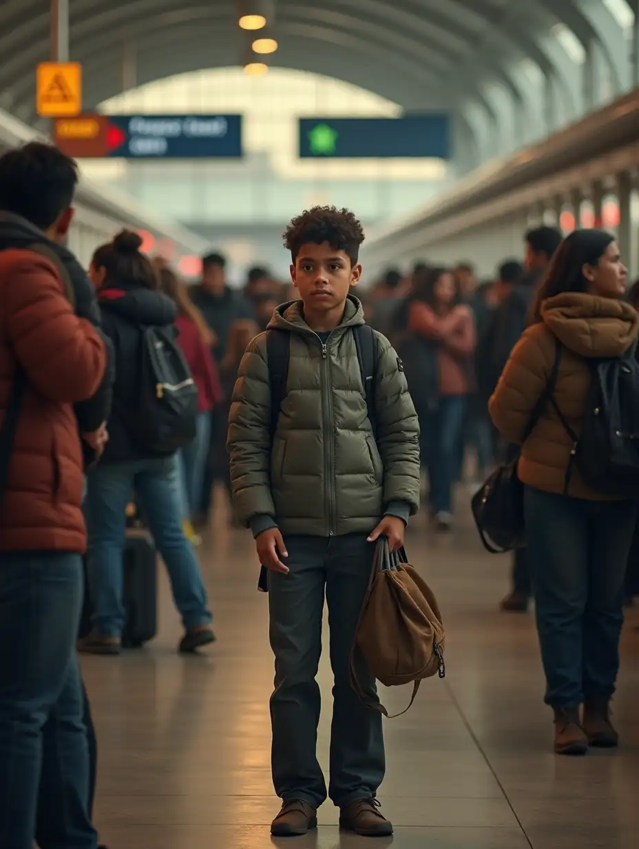 Lonely-Refugee-Teenager-at-a-Busy-Train-Station-Surrounded-by-Families