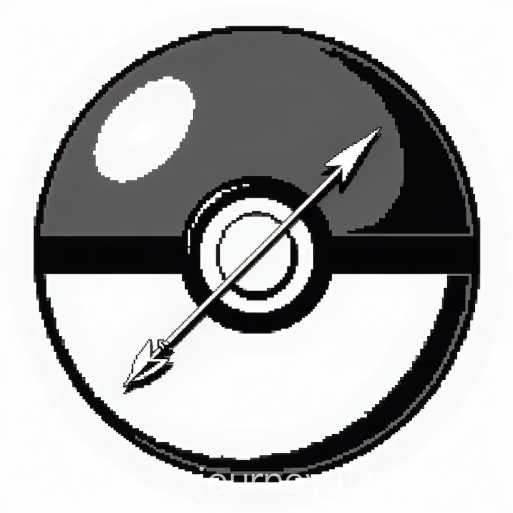 BlackAI-Image-Prompt-Expansion-and-White-Pixel-Art-Logo-Featuring-Pok-Ball-and-Tiger-I-Tank-with-Bow-and-Arrow