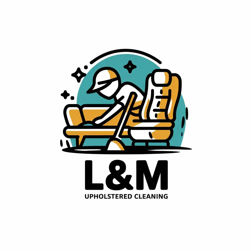 LOGO-Design-for-LM-Upholstered-Cleaning-Clean-Sofa-Car-Seat-with-Home-Family-Industry-Vibe