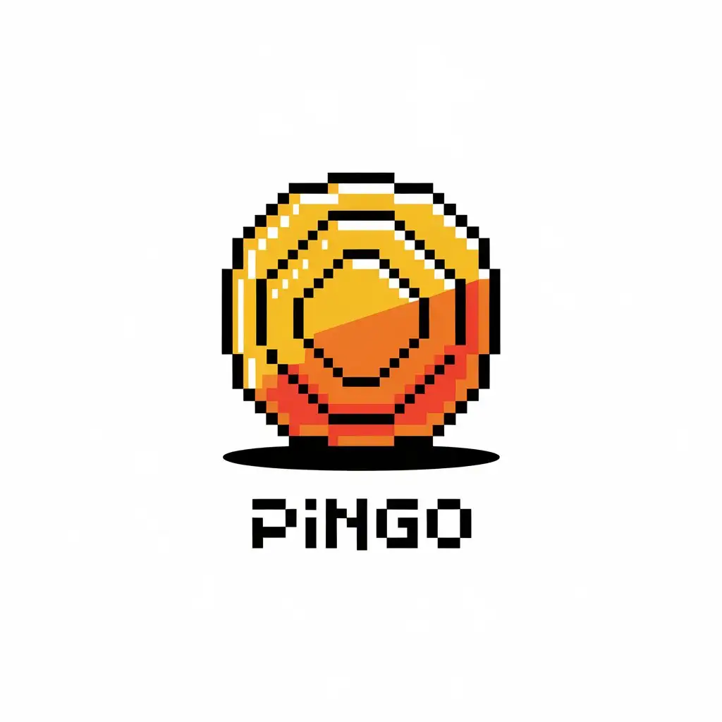 LOGO Design For PinGO Modern Vector Logo for Crypto Game App Coin