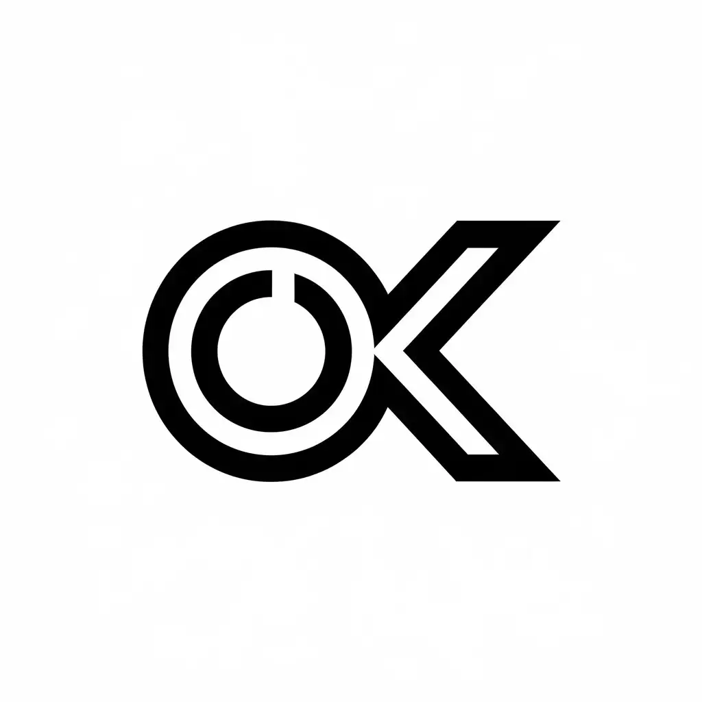 LOGO Design for OK Simple and Versatile Internet Industry Symbol