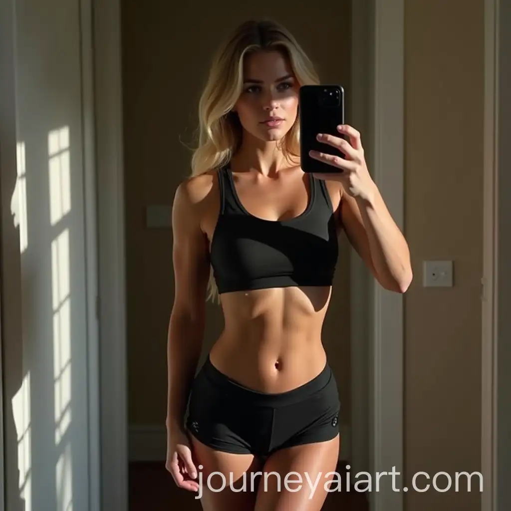 Muscular-Trans-MTF-18YearOld-Posing-in-Activewear-Mirror-Selfie