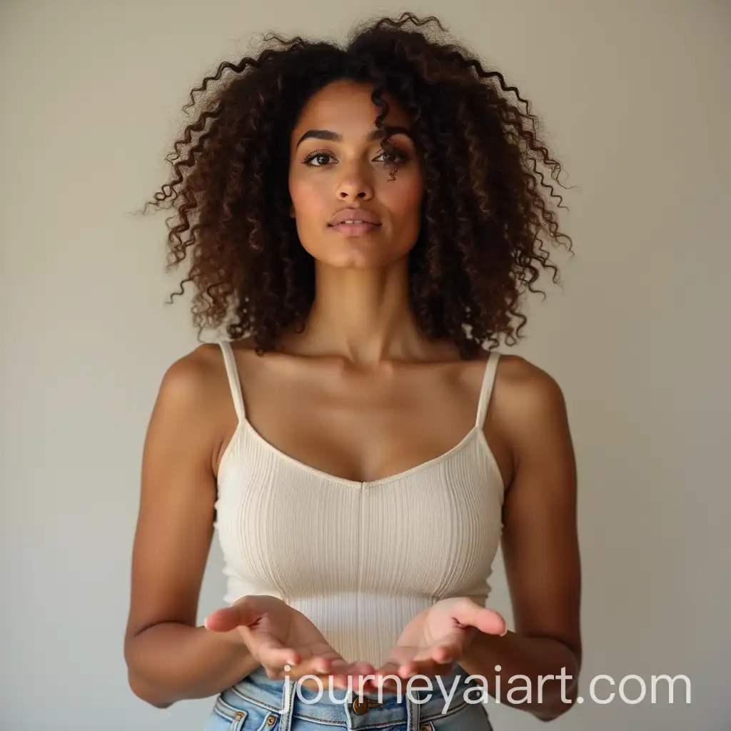CurlyHaired-Mother-Questioning-with-Open-Hands
