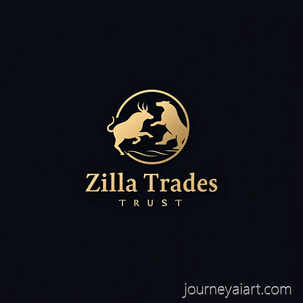 Stylized-Bull-andZilla-Trades-logo-design-Bear-Battle-Emblem-for-Zilla-Trades-Logo