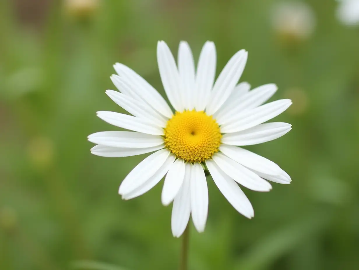 Daisy On White With Clipping Path