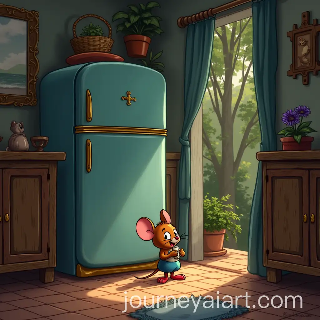 Whimsical-Mouse-Adventure-in-a-Refrigerator-in-Disney-Style