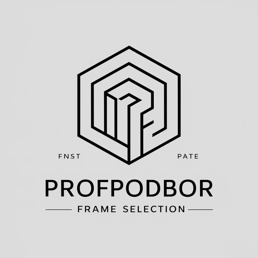 a vector logo design,with the text "ProfPodbor", main symbol:Professional frame selection,Moderate,clear background