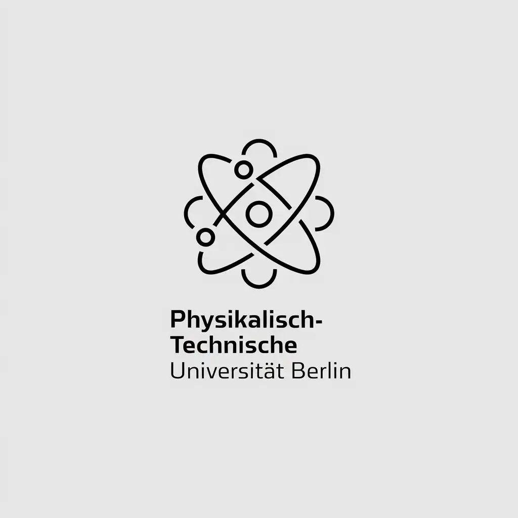 LOGO Design for PhysikalischTechnische Universitt Berlin Minimalistic Physics Symbol for Education Industry