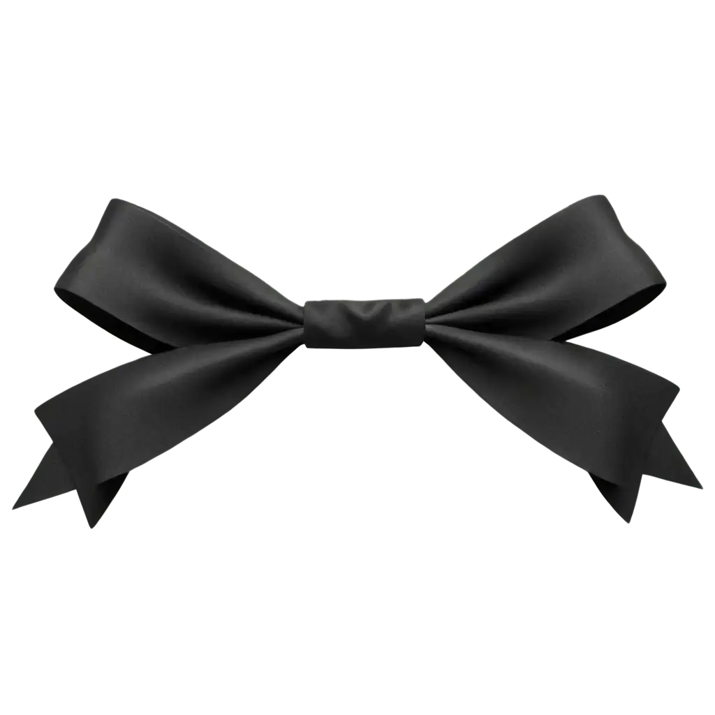 Black-Cute-Little-Realistic-Bow-PNG-for-Versatile-Design-and-Decoration