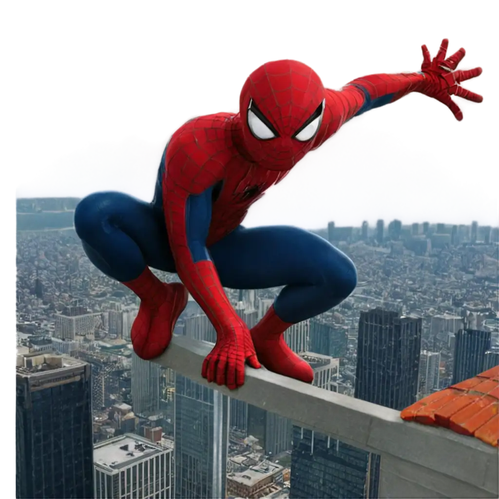 HighQuality-PNG-Image-of-SpiderMan-on-a-City-Rooftop