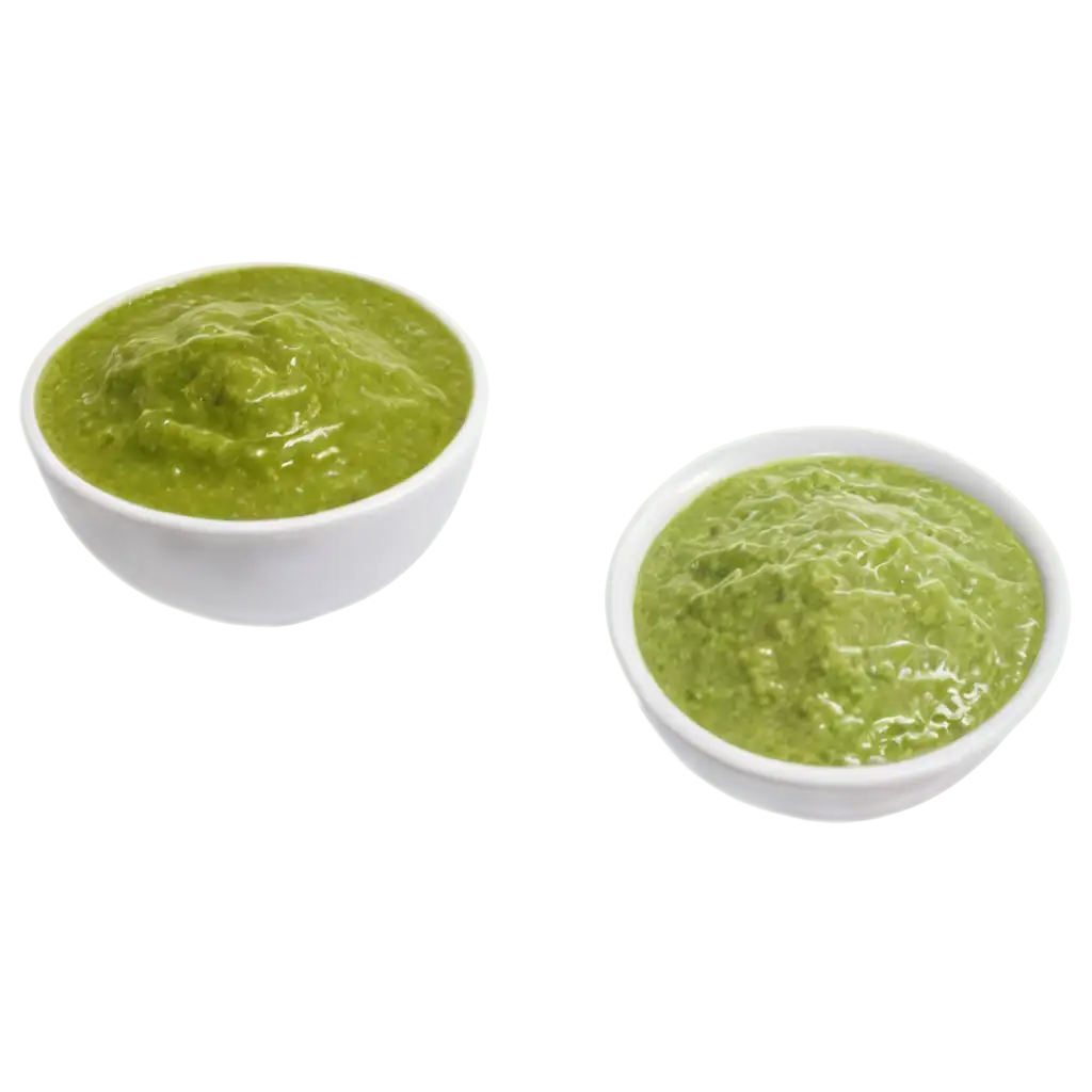 green sauce with different angles