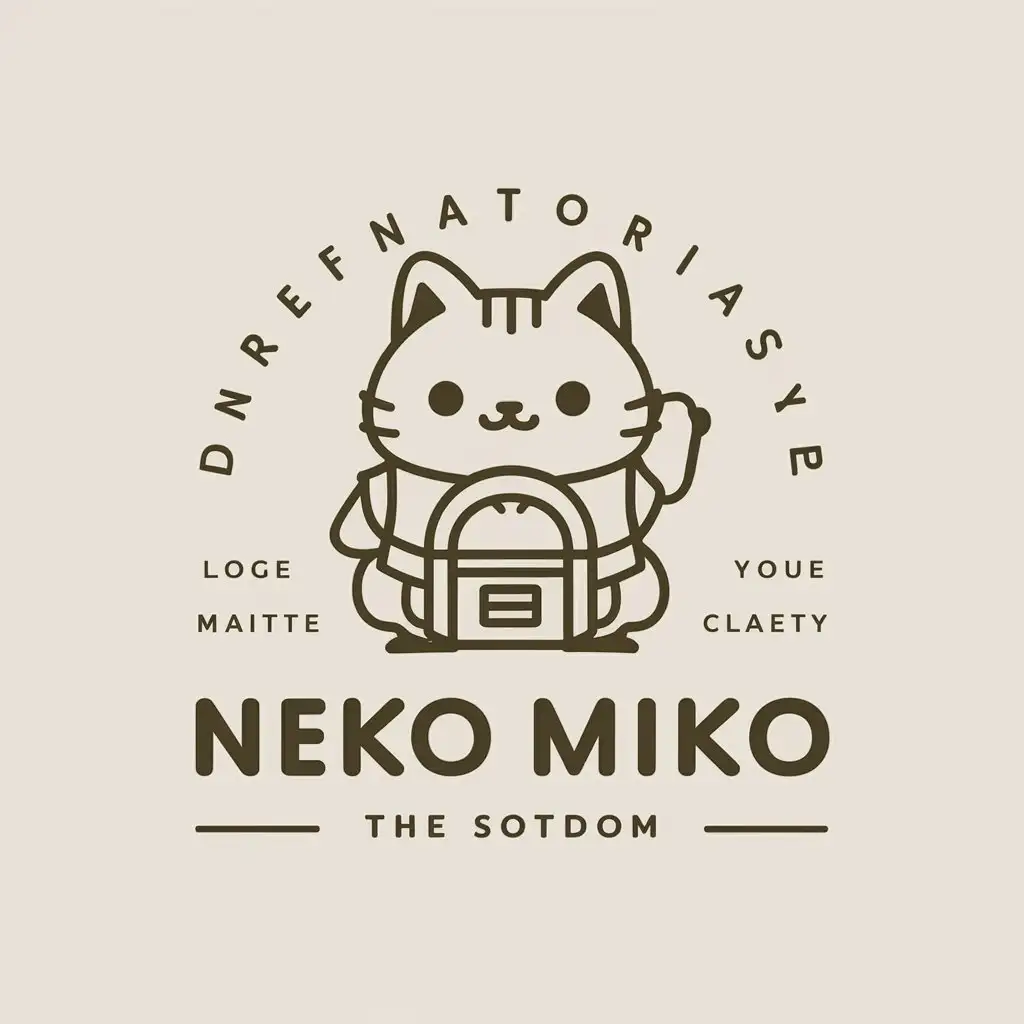 a vector logo design,with the text "DD科", main symbol:neko miko,Moderate,clear background