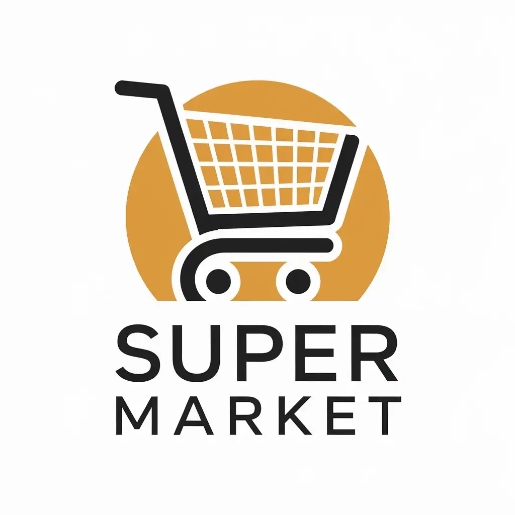 LOGO Design for Super Market Vector Shopping Cart Symbol for Retail Industry with Clear Background