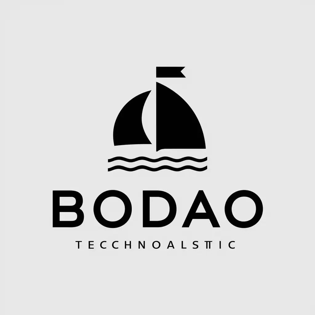 LOGO-Design-for-Bodao-Minimalistic-Sail-Symbol-in-Technology-Industry