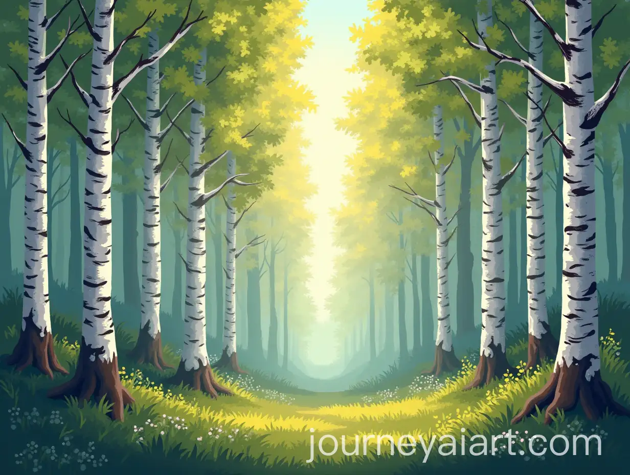Vector-Birch-Forest-in-a-Peaceful-Natural-Setting