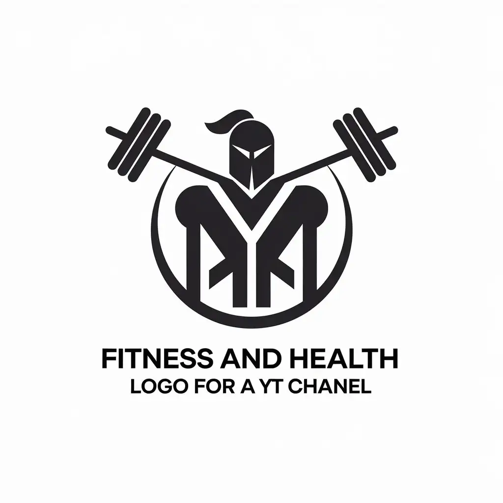 LOGO Design for Fitness and Health Channel Rep Warriors Symbol with Modern Sports Fitness Theme