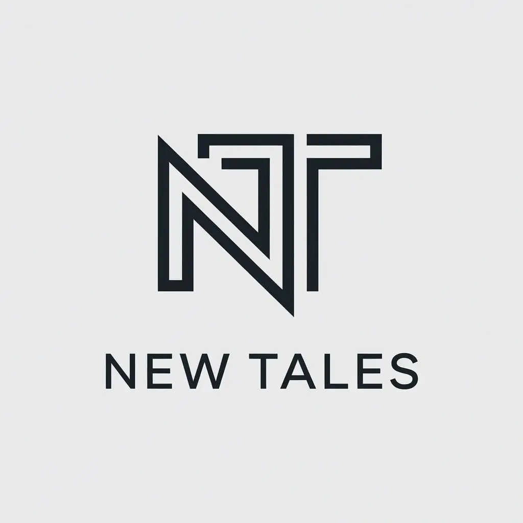 LOGO Design for New Tales Minimalistic Vector Logo with NT Symbol for Entertainment Industry