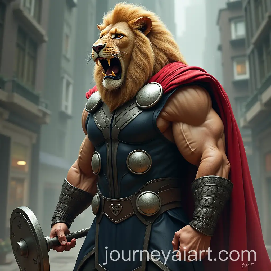 Powerful-Lion-and-ThorInspired-Muscular-Figure