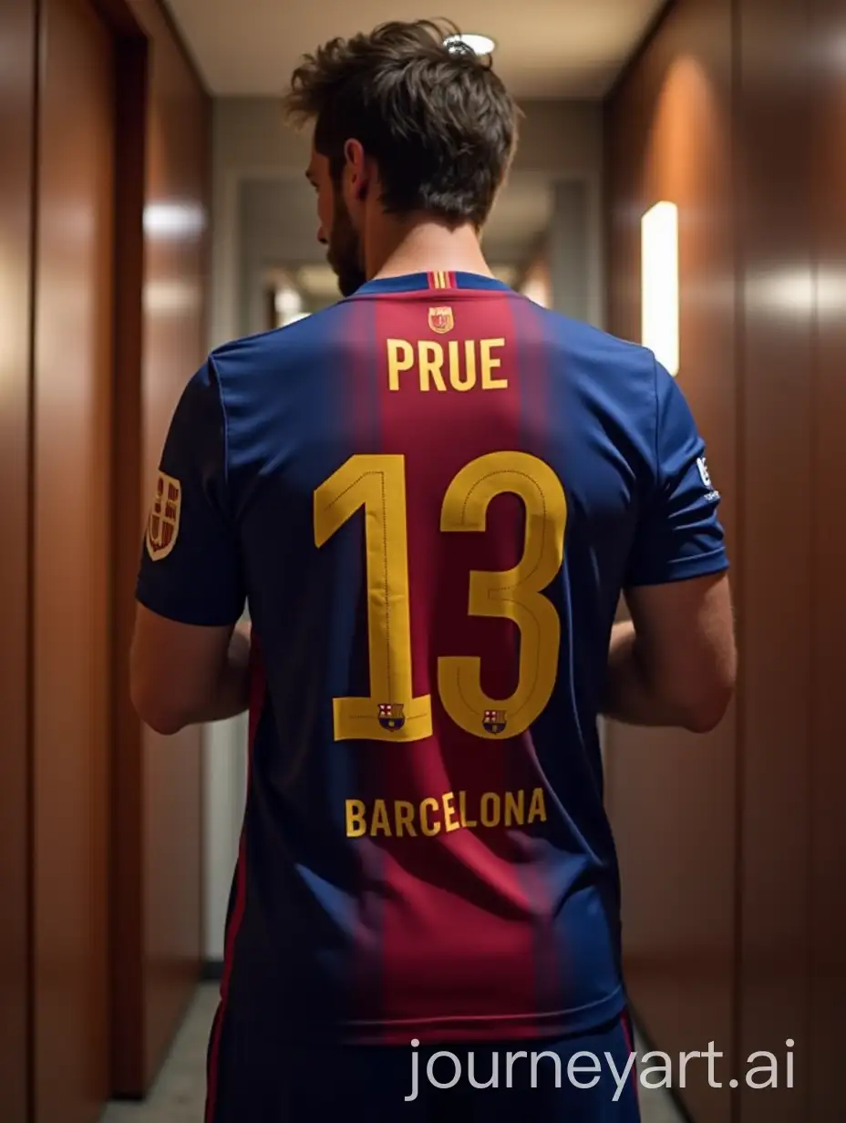 Gerard-Pique-in-Barcelona-Shirt-Looking-Upset-in-Team-Room