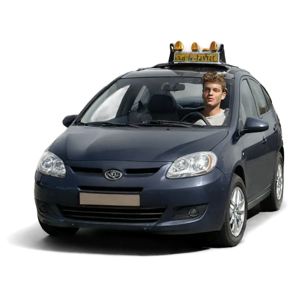 PNG-Image-of-a-Guy-Driving-a-Car-HighQuality-and-Transparent-Artwork-for-Various-Uses