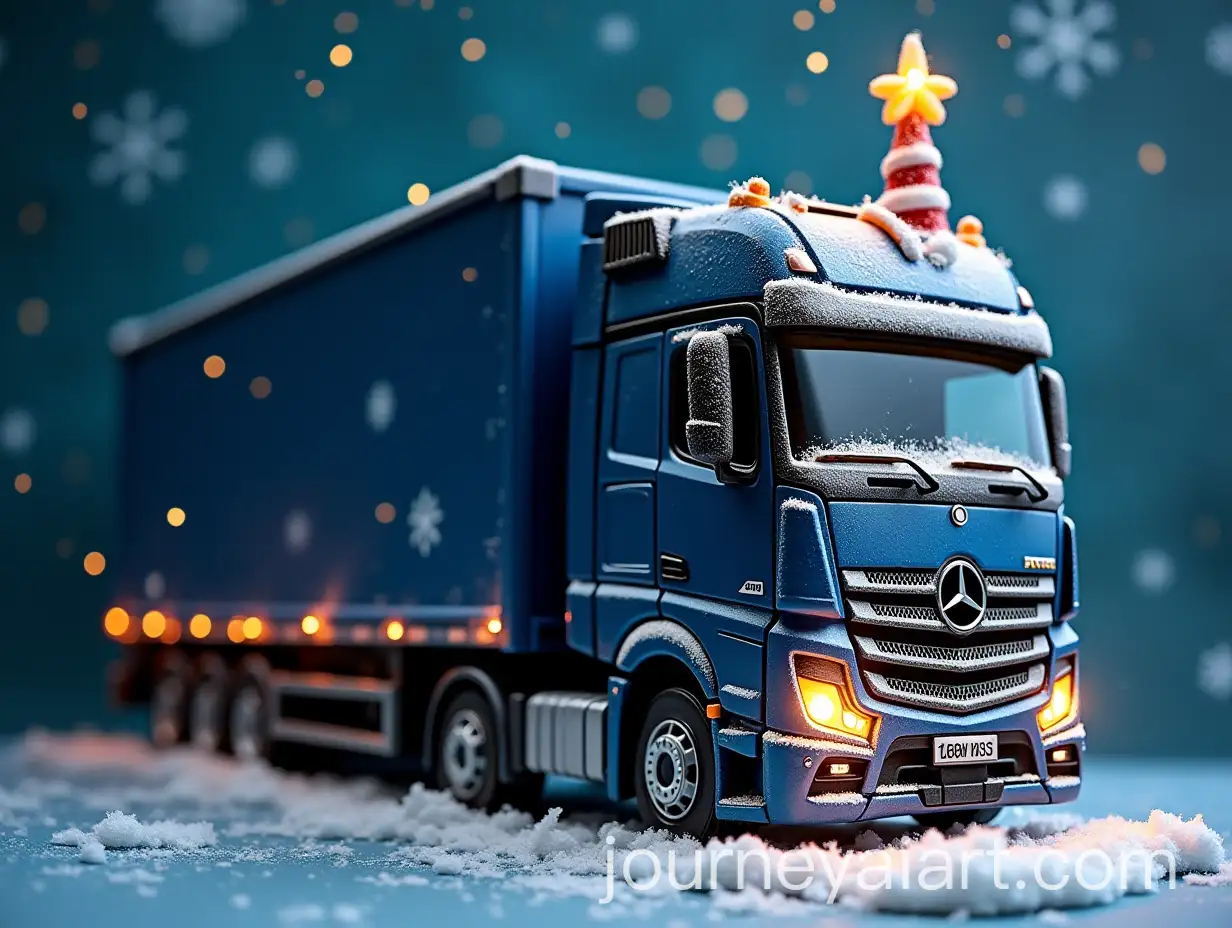 Christmas-Tree-Shaped-as-Roads-with-Cargo-Truck-and-Map-of-Europe-Asia-and-Turkey