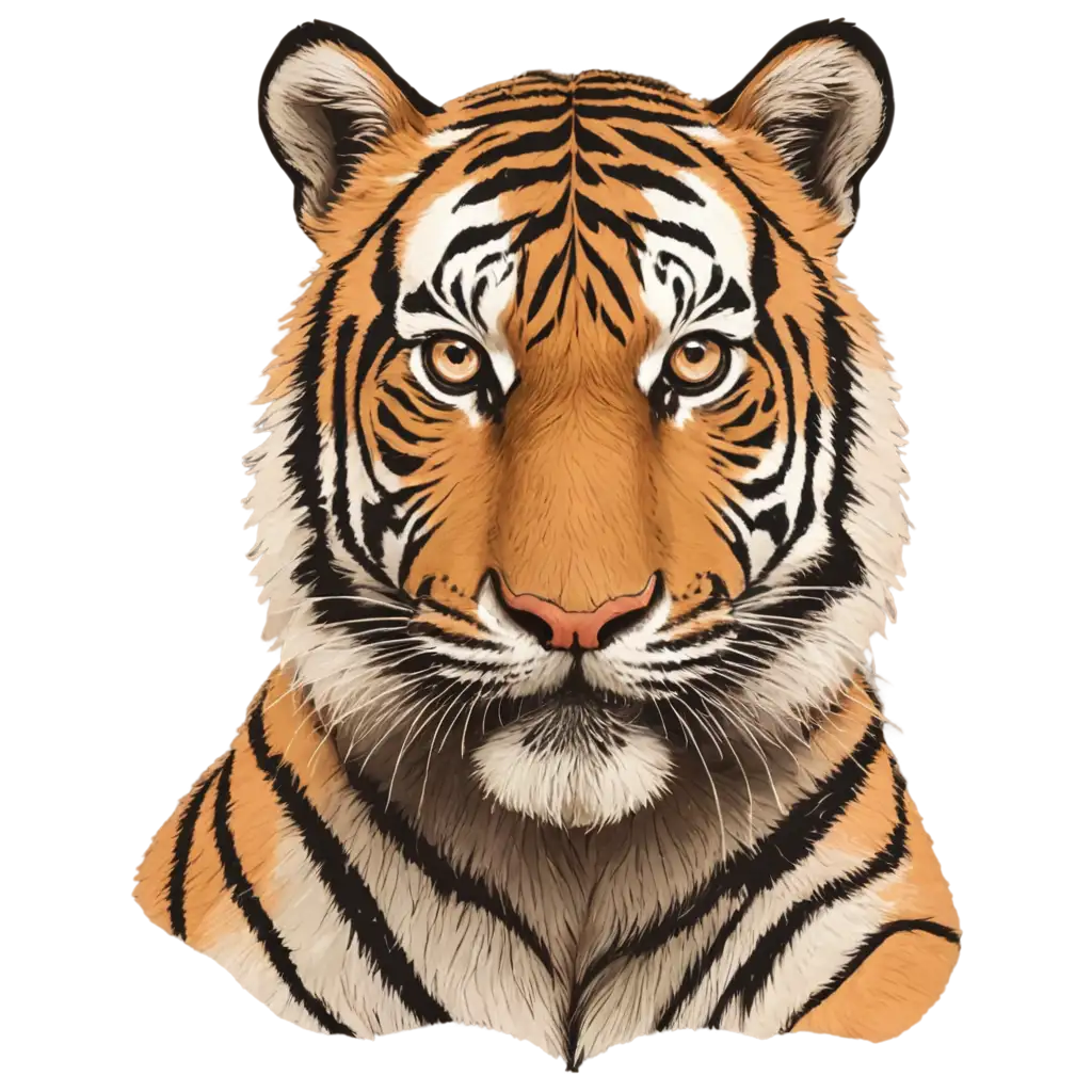 Vibrant-Tiger-Graphic-PNG-for-Trendy-Tee-Shirt-Designs