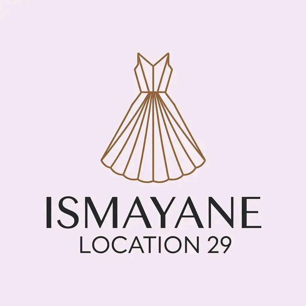 LOGO Design for Ismayane Location 29 Dress Symbol for Events Industry with Moderate Style and Clear Background