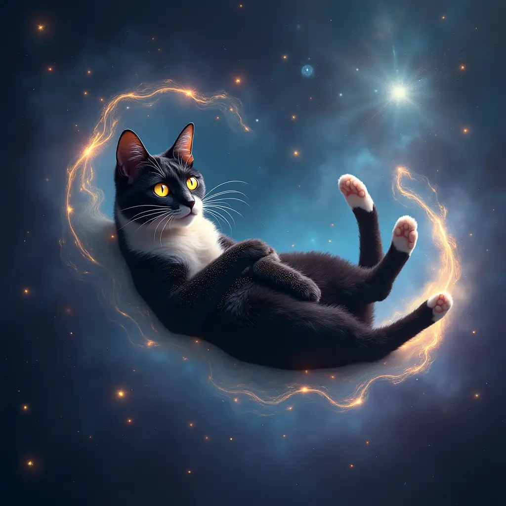 Celestial-Tuxedo-Cat-Floating-in-the-Cosmos-with-Mystical-Nebula-and-Cosmic-Light-Ribbons