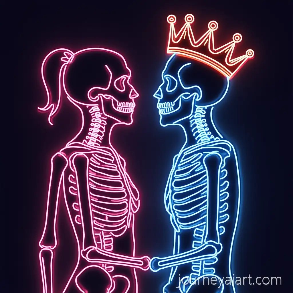 Neon-Skeletons-in-Bright-ColorsNeon-Skeletons-in-Love-Representing-Love-and-Contrast