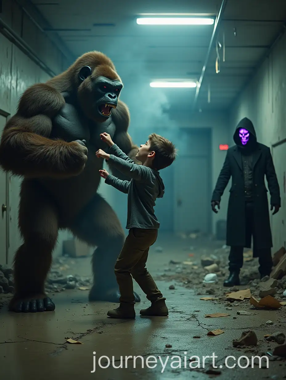 Superhuman-Boy-vs-HyperMuscular-Gorilla-in-Underground-Battle