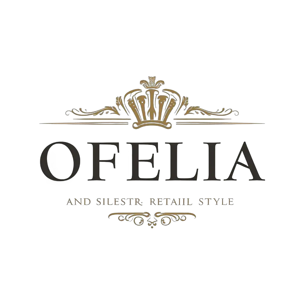 a vector logo design,with the text "ofelia", main symbol:Elegant and classical Roman style,Moderate,be used in Retail industry,clear background