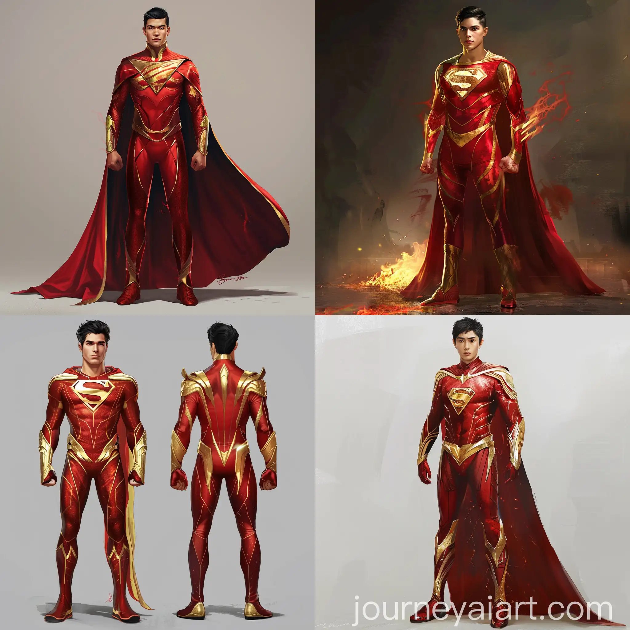 Agniputras-Superhero-Costume-with-Red-and-Gold-Flame-Motif