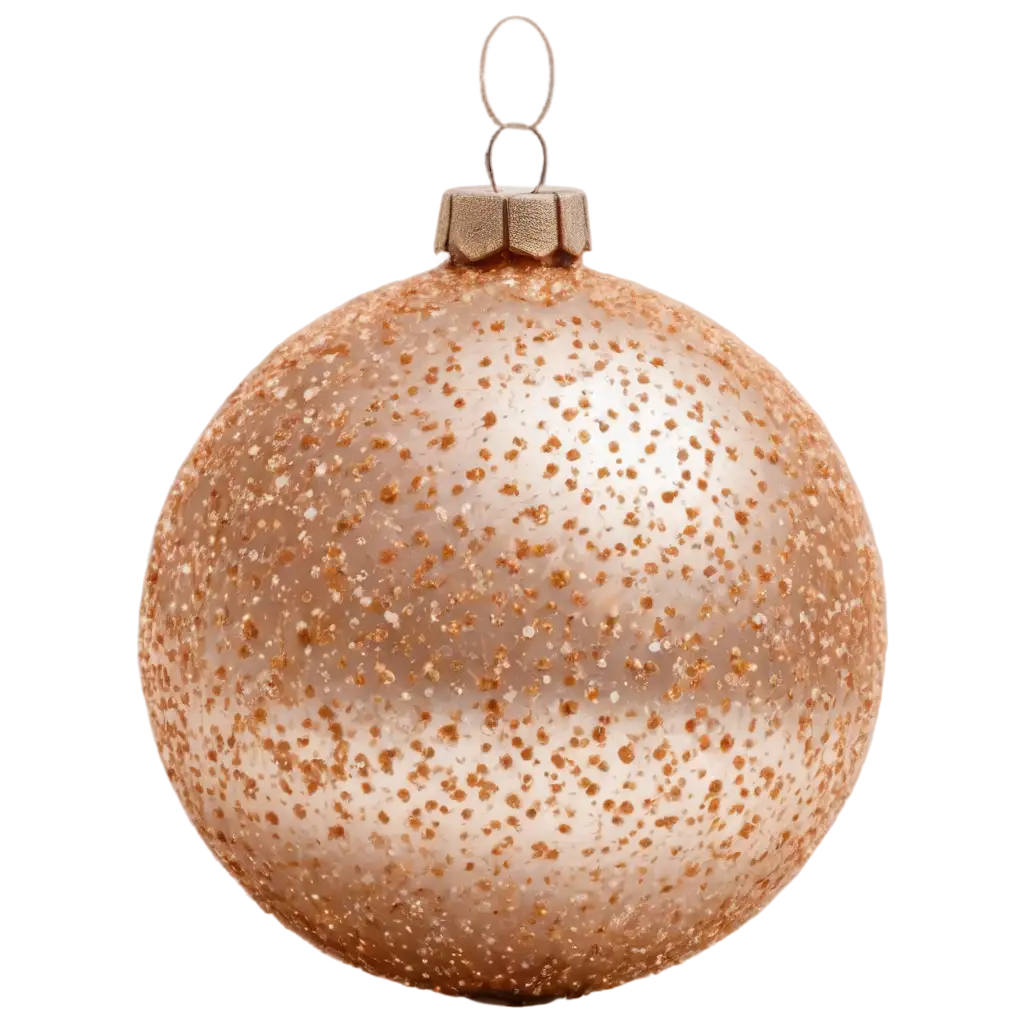 Sparkling-Christmas-Ball-with-Orange-Accents-and-Snowflake-Patterns-PNG-Image-for-HighQuality-Visuals