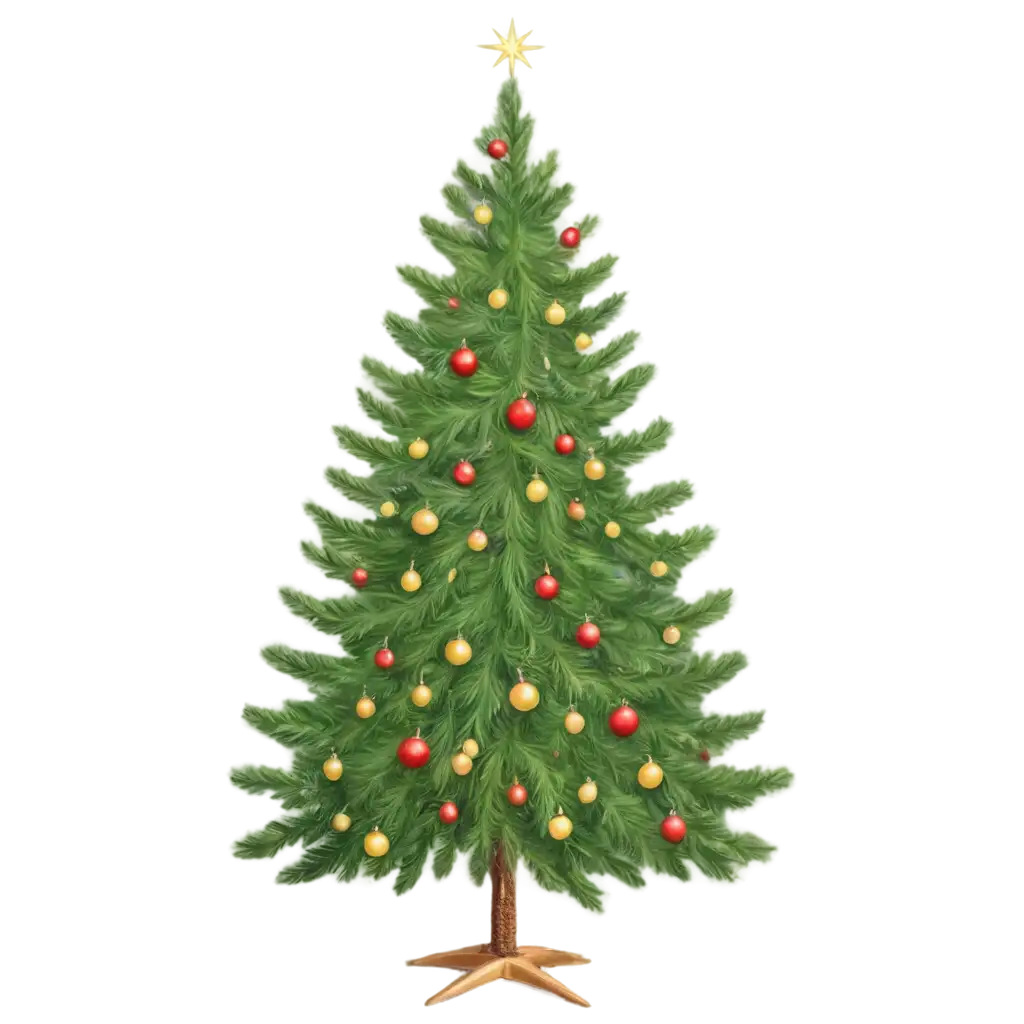 Realistic-Christmas-Tree-with-Star-PNG-HighQuality-Image-for-Holiday-Designs