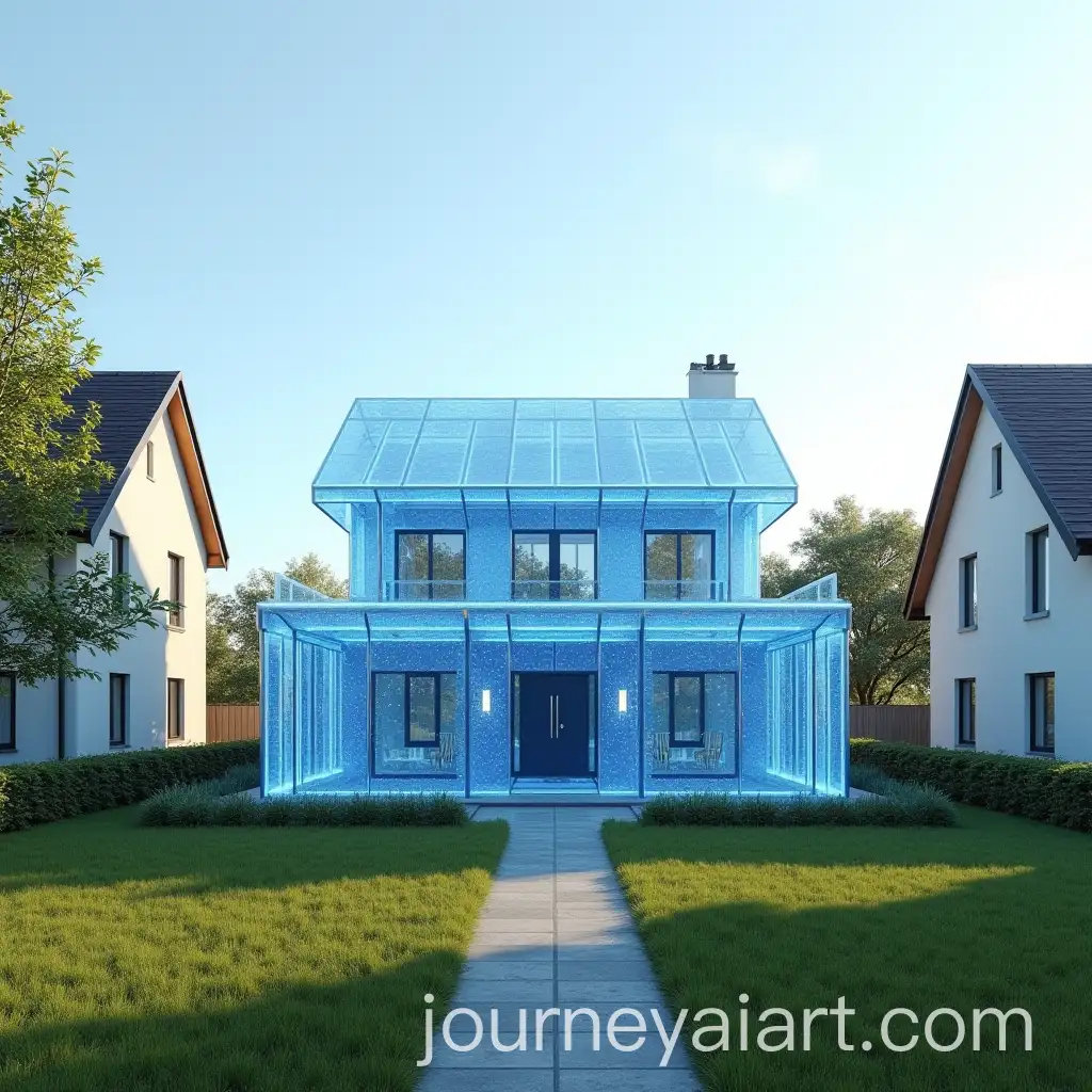 FuturAI-Image-Prompt-Expansionistic-AR-House-on-an-Empty-Plot-Between-Established-Homes