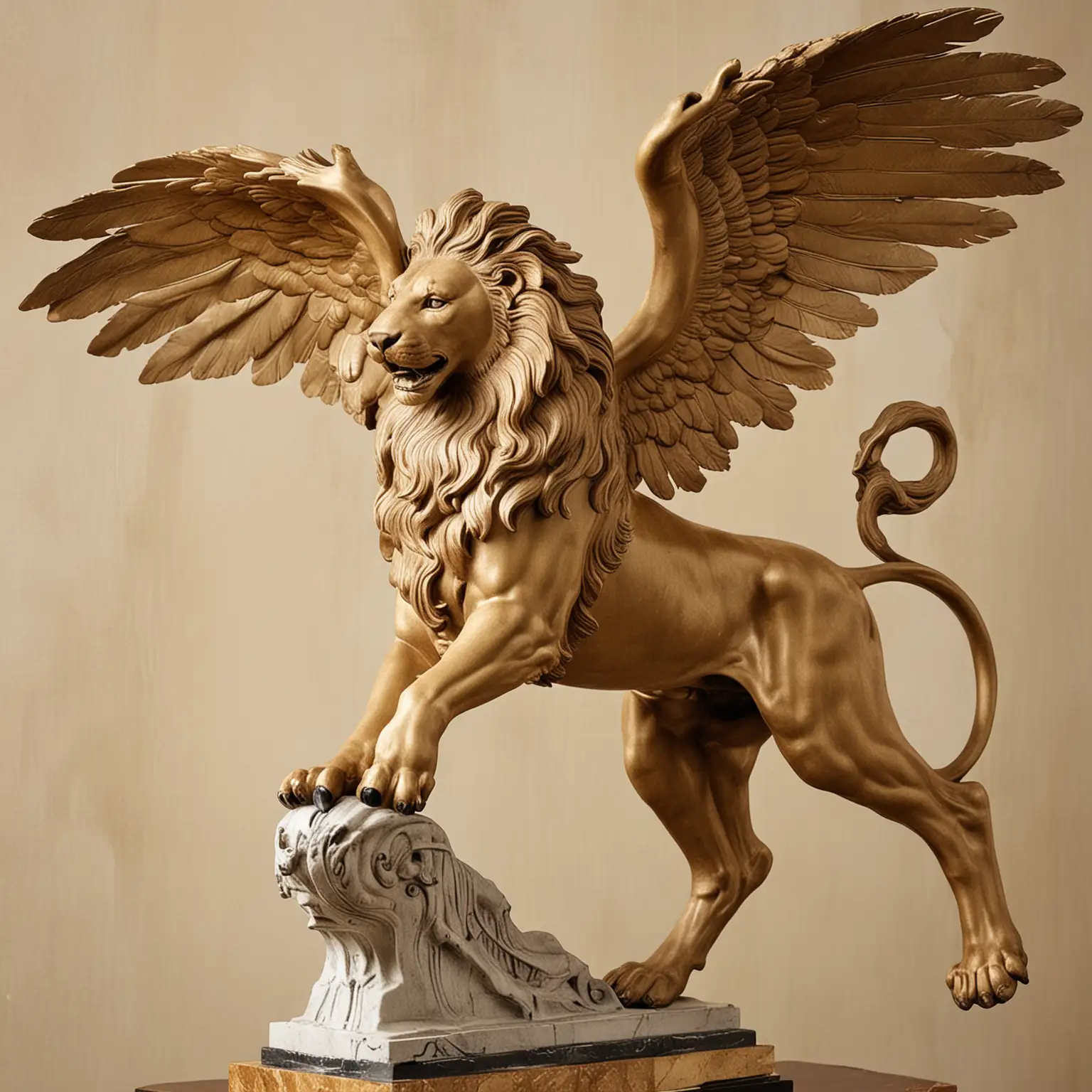 Apollo-Riding-a-Winged-Lion-in-Art-Deco-Style