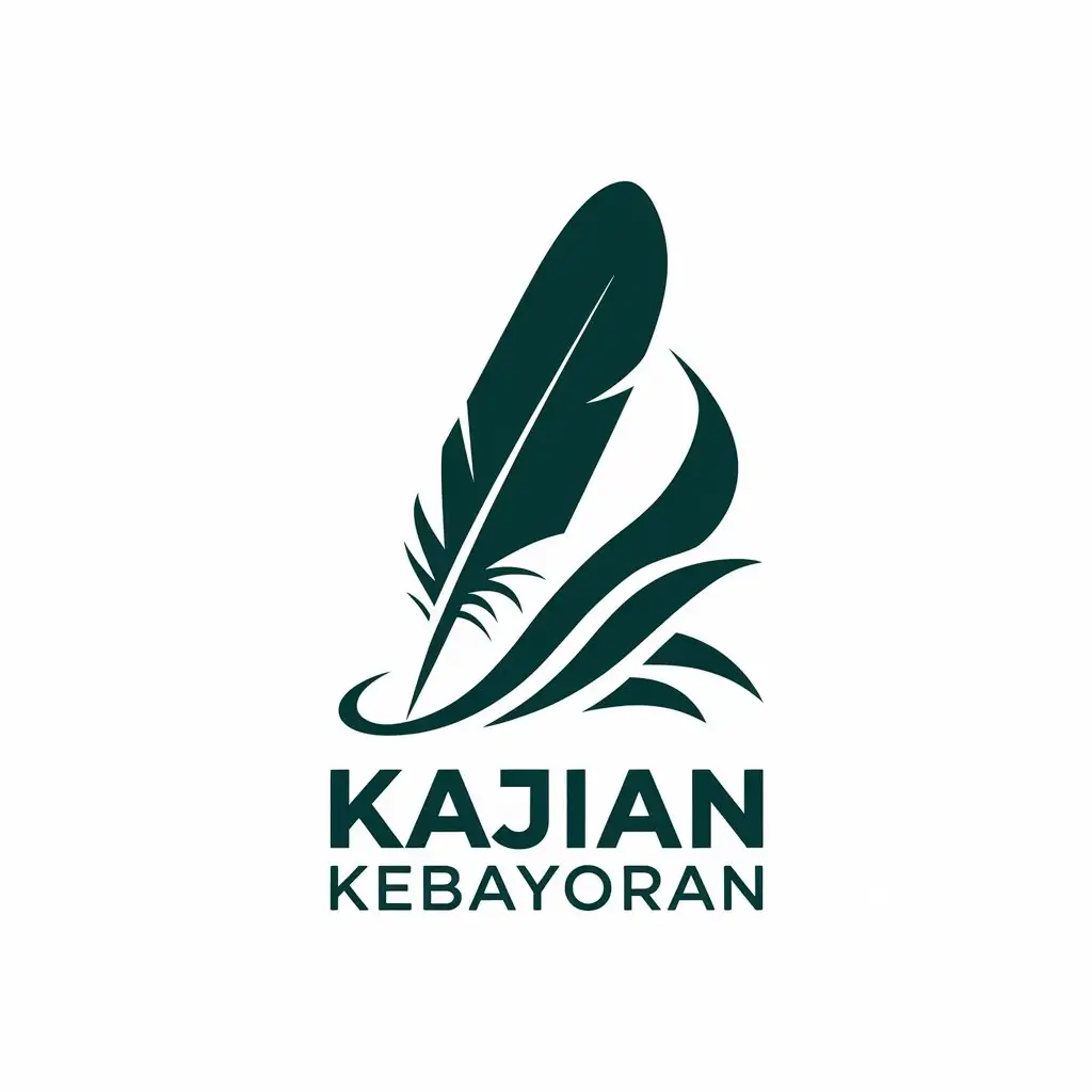 LOGO Design for Kajian Kebayoran Feather Pen Symbol for Religious Industry with Clear Background