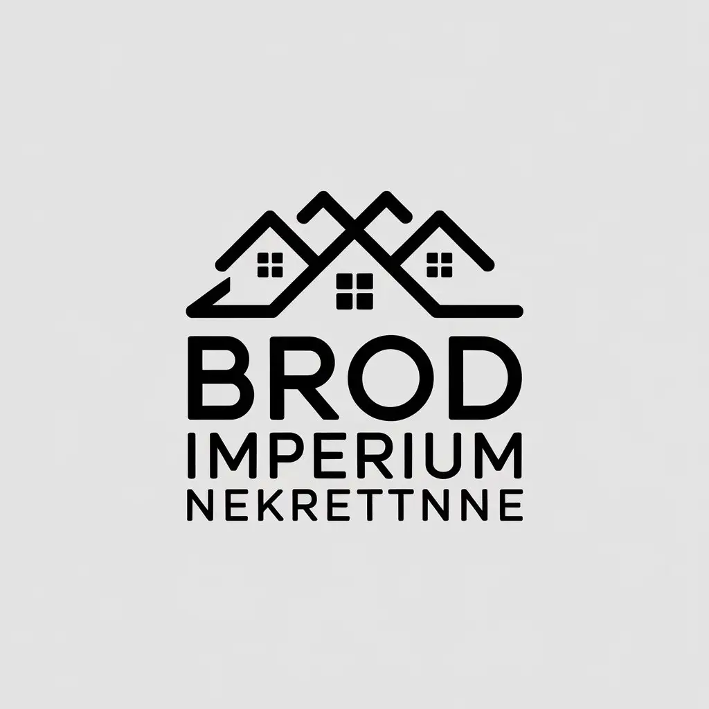 LOGO Design for Brod Imperium Nekretnine Modern Home Symbol for Real Estate Industry