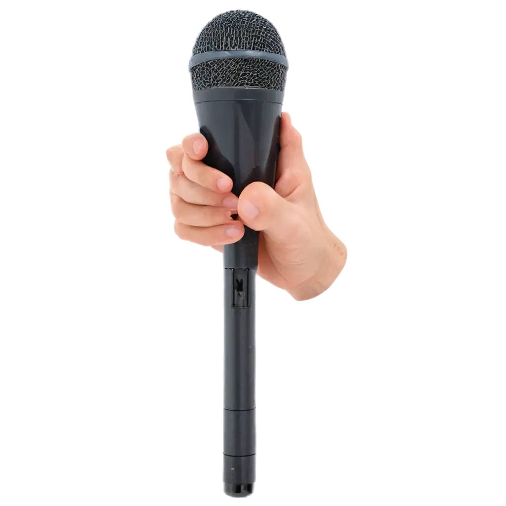 HighQuality-PNG-Image-of-a-Thin-Man-with-a-Microphone-Enhancing-Sound-Device-Visual-Representation