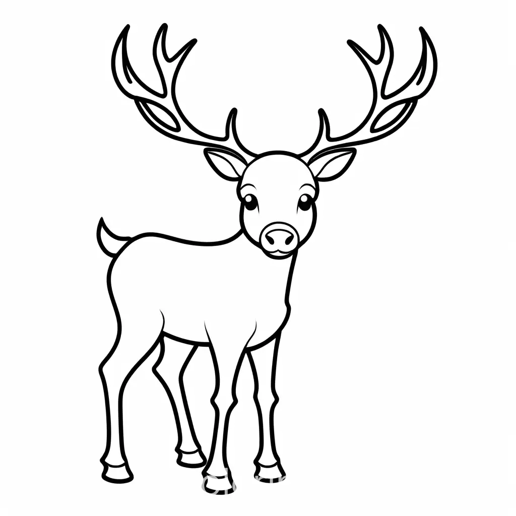 Simplicity-in-Reindeer-Coloring-Page-for-Kids