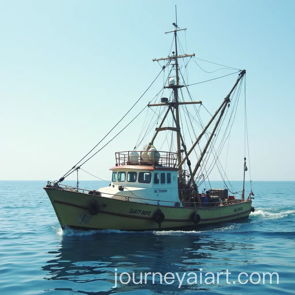 Fishing-Boat-on-the-Water-with-Scenic-Background