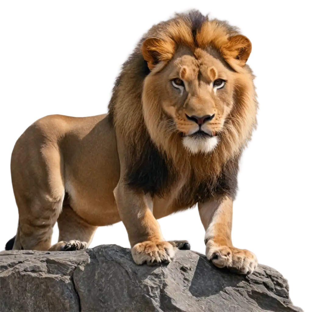 Stunning-Lion-on-the-Rock-PNG-Image-for-HighQuality-Visual-Impact