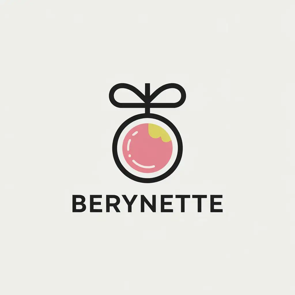 a vector logo design,with the text "berynette", main symbol:jujube,Minimalistic,be used in Retail industry,clear background