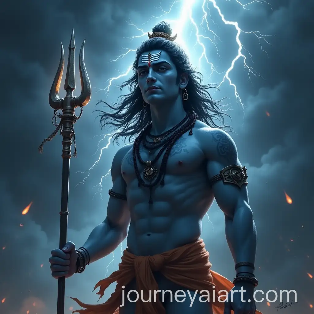 Lord-Shiva-Standing-Fearlessly-in-a-Storm-with-Divine-Power