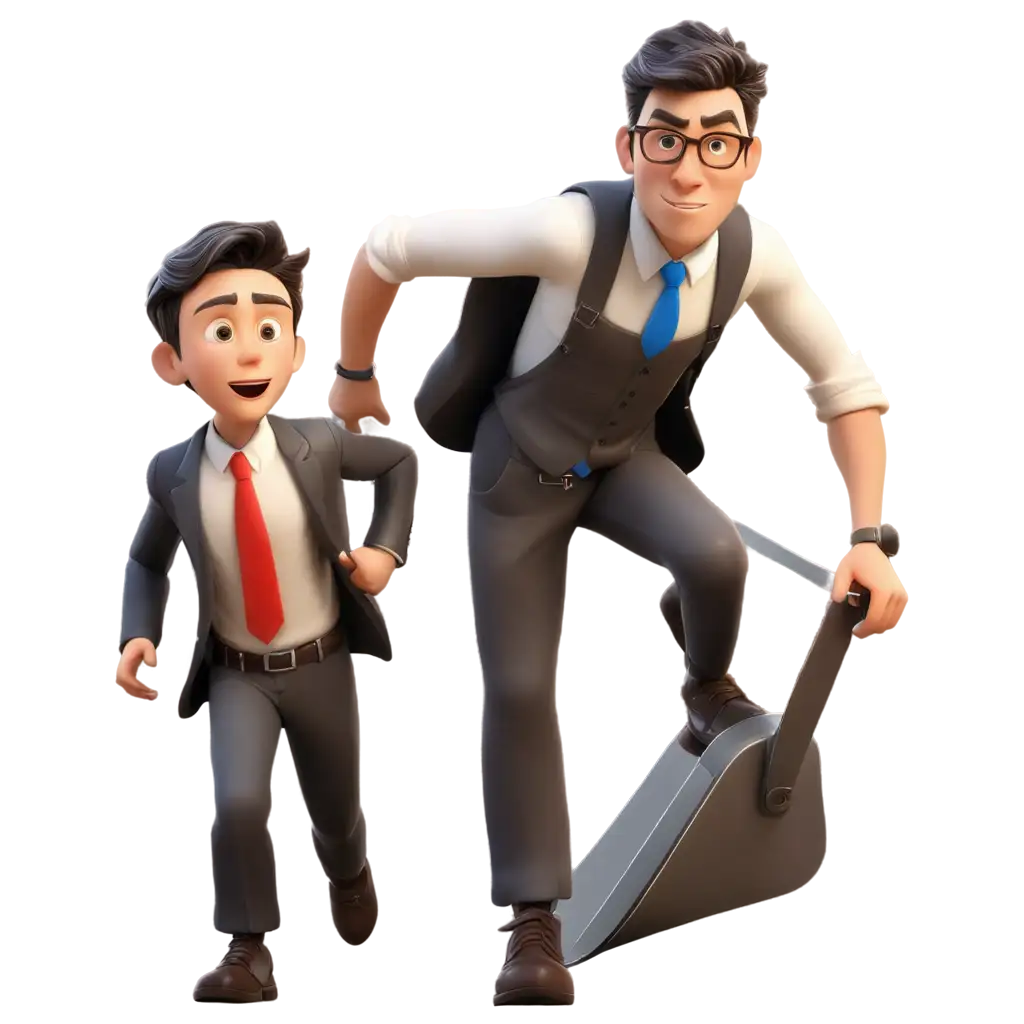 Crazy-Principal-Chasing-School-Boy-in-Cartoonish-3D-PNG-Image