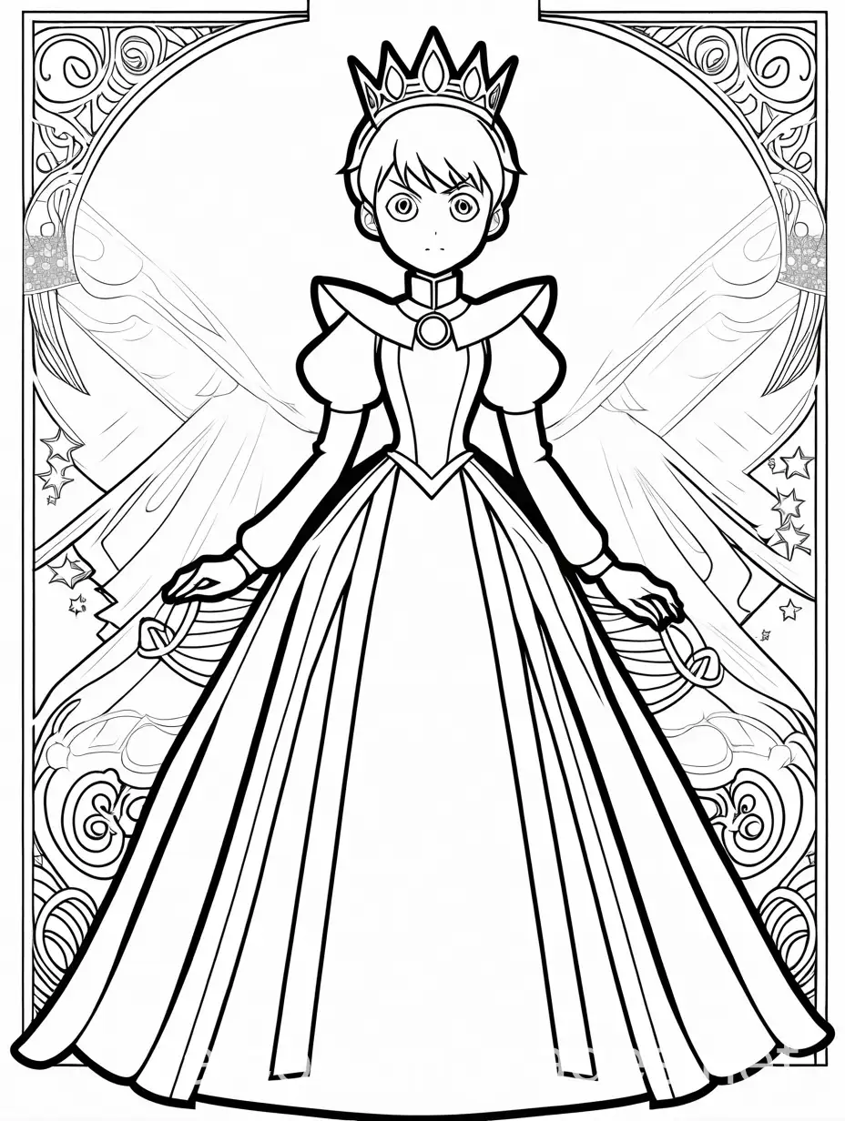 Reigen-Arataka-as-a-Princess-Fun-Coloring-Page-for-Kids