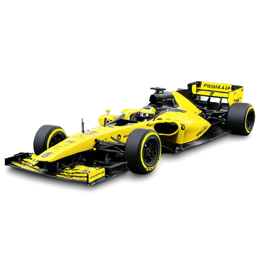 PNG-Image-of-a-Yellow-Formula-1-Car-with-Black-Design