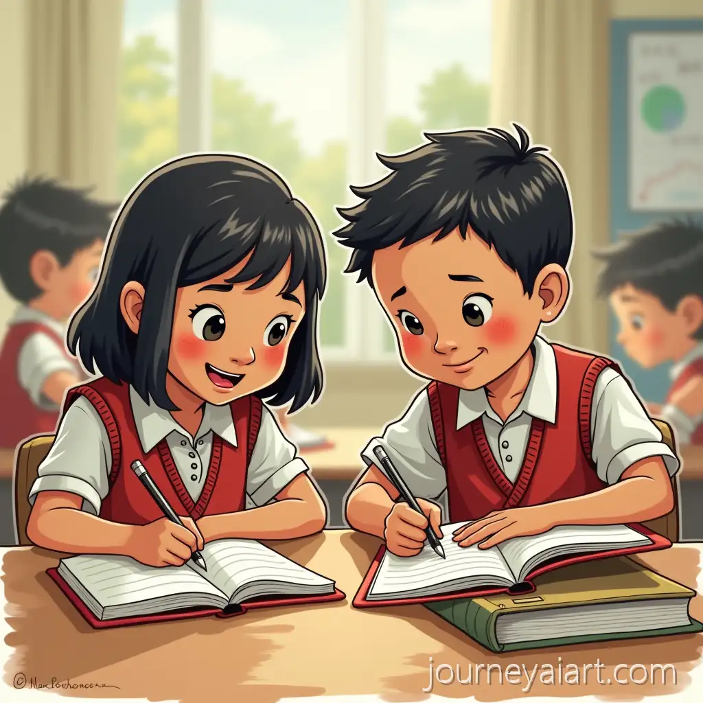 Filipino-Katutubo-Learners-in-Traditional-Attire-Reading-and-Writing-in-School