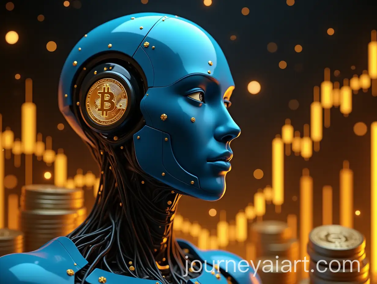 Futuristic-Blue-Robot-Head-with-Bitcoin-and-Gold-Candlestick-Charts